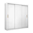 Ver imagem 2 de Guarda-Roupa Casal com 3 Portas de Correr e 4 Gavetas 186cm Multimóveis CR35573 Branco
