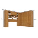 Ver imagem 4 de Guarda-roupa Casal Modulado Andorra 10 Portas 4 Gavetas Cinamomo - Pnr Móveis
