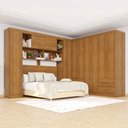 Ver imagem 1 de Guarda-roupa Casal Modulado Andorra 10 Portas 4 Gavetas Cinamomo - Pnr Móveis