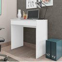 Ver imagem 2 de Mesa Escrivaninha 80cm C/ 01 Gaveta Branco
