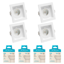 Ver imagem 1 de Kit 4x Spot Embutir Recuado Gu10 C/ Lâmpada Eco 6w Stella Cor:branco - Branco Frio