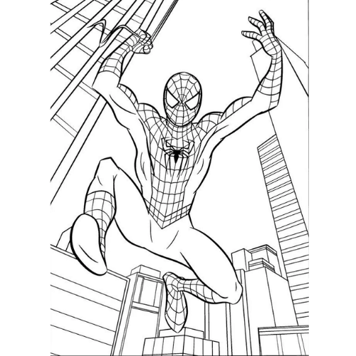 Tela para Pintura Riscada 30x40cm Homem Aranha Pulando Art & Hobby - 2