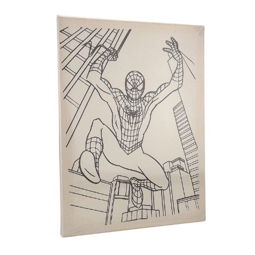 Tela para Pintura Riscada 30x40cm Homem Aranha Pulando Art & Hobby - 1