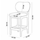 Ver imagem 7 de Kit 02 Banquetas Baixa Bar Cozinha Sala Jantar Fixa Betta L02 Imbuia Facto Verde Musgo - Lyam Decor