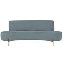Ver imagem 4 de Sofá Orgânico 2 Lugares 150cm Argos Pés Ouro Fosco Bouclé Azul Claro - Nexta Casa