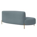 Ver imagem 6 de Sofá Orgânico 2 Lugares 150cm Argos Pés Ouro Fosco Bouclé Azul Claro - Nexta Casa