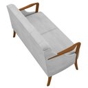 Ver imagem 6 de Poltrona Namoradeira 2 Lugares 135cm Capitonê Lapa M22 Veludo Cinza - Mpozenato