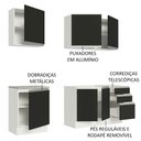 Ver imagem 5 de Armário de Cozinha Compacta 180cm Branco Preto Glamy Madesa 05