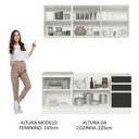 Ver imagem 6 de Armário de Cozinha Compacta 180cm Branco Preto Glamy Madesa 05