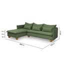 Ver imagem 5 de Sofá Modular 3 Lugares com Chaise e Pé Bolinha Sôma CabeCasa MadeiraOriginals