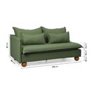 Ver imagem 6 de Sofá Modular 3 Lugares com Chaise e Pé Bolinha Sôma CabeCasa MadeiraOriginals Verde