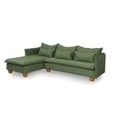 Ver imagem 4 de Sofá Modular 3 Lugares com Chaise e Pé Bolinha Sôma CabeCasa MadeiraOriginals Verde