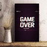 Placa Escrito Gamer Over Tamanho A4 Poster Play Again - 1