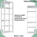 Ver imagem 5 de Estante Livreiro 183x60cm 05 Prateleiras Branco Proddy Branco
