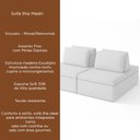 Ver imagem 3 de Sofá Ilha 3 Lugares 200cm Madri Pillow Bouclé Nobre Off White - Sallar Home