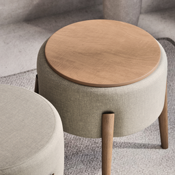 Puff Dual Duas Funções no Mesmo Produto Linho Luxo:cinza - 3