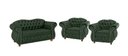 Ver imagem 1 de Conjunto Chesterfield Merlo Namoradeira c/ 2 Poltronas - Veludo Verde Musgo / decoração, recepção, s