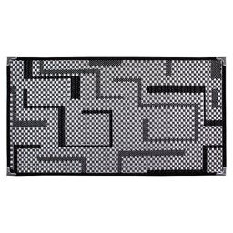 Tapete Sisal Sala Quarto 2,00x2,50 Preto/ Cinza S-586 - 2