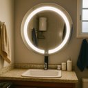 Ver imagem 3 de Espelho Redondo 60cm Iluminação Direta com 2 Leds Touch Reduna