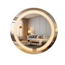 Ver imagem 2 de Espelho Redondo 60cm Iluminação Direta com 2 Leds Touch Reduna