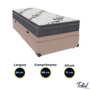 Ver imagem 3 de Cama Box Baú Solteiro Bege e Colchão Airtech 100 D33 Ortobom