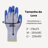 Kit 2 Luvas de Segurança Corrugada Azul Mecânica Grip Volk Proteção Mecânica - 3