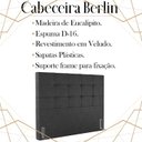 Ver imagem 3 de Cabeceira Queen 158 cm Berlin Veludo Preto Soon