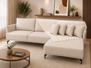 Ver imagem 3 de Sofá Ibiza Linho Off 2.60m Chaise Lado Direito ou Esquerdo – Design Moderno e Conforto Premium