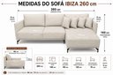 Ver imagem 4 de Sofá Ibiza Linho Off 2.60m Chaise Lado Direito ou Esquerdo – Design Moderno e Conforto Premium
