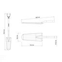 Ver imagem 3 de Pá Jardineira 444-00 em Aço com Cabo de Madeira 71 Cm com Empunhadura Plástica Reta Ergon