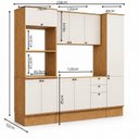 Ver imagem 4 de Cozinha Modulada Completa Americana 11 Portas Provence Cinamomo/Off White