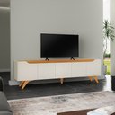 Ver imagem 4 de Rack Atenas 220 - Mv - Rei de Casa Off White/naturalle
