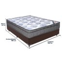 Ver imagem 2 de Cama Box Marrom e Colchão Iso Superpocket Molas Ensacadas Viúvo Ortobom