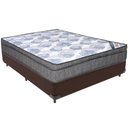 Ver imagem 1 de Cama Box Marrom e Colchão Iso Superpocket Molas Ensacadas Viúvo Ortobom