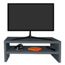 Ver imagem 1 de Suporte para Monitor Madeira 40cm Duplo Notebook Pc Gamer Tv Iara Cinza Grafite