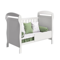 Berço Americano Danny 2 em 1 Vira Sofazinho Infantil Branco Brilho Quarto de Bebê - Reller - 4