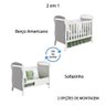 Berço Americano Danny 2 em 1 Vira Sofazinho Infantil Branco Brilho Quarto de Bebê - Reller - 3