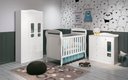 Ver imagem 6 de Berço Americano 2 em 1 Danny Vira Sofazinho Infantil Branco Brilho Quarto de Bebê - Reller
