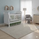 Ver imagem 1 de Berço Americano 2 em 1 Danny Vira Sofazinho Infantil Branco Brilho Quarto de Bebê - Reller