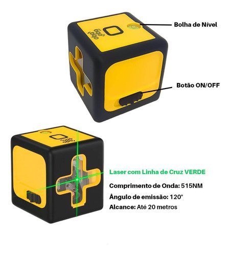 Mini Nivel a Laser Verde 20m Autonivelante Bip Profissional - 8