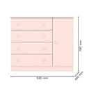 Ver imagem 5 de Quarto Bebê Infantil Doce Sonho Berço Reto Rodizio e Cômoda Sapateira 1 Porta 4 Gavetas Qmovi