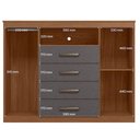 Ver imagem 5 de Guarda Roupa Casal 8 Portas 4 Gavetas Master New com Espelho e Comoda Havana Master com Rodizio