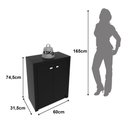 Ver imagem 4 de Balcão para Escritório 60cm com 2 Portas e 1 Prateleira ME4103 Preto