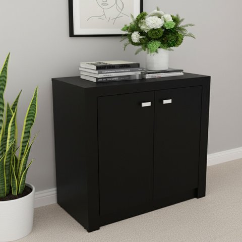 Balcão para Escritório 60cm com 2 Portas e 1 Prateleira ME4103