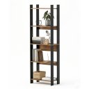 Ver imagem 3 de Estante para Livros 1,78m Industrial com 5 Prateleiras Sala Escritório Home Office Cor:Lamina Mel