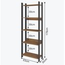 Ver imagem 2 de Estante para Livros 1,78m Industrial com 5 Prateleiras Sala Escritório Home Office Cor:lamina Mel