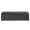 Ver imagem 1 de Calçadeira Recamier com Baú Sapateira Dubai 1,20m Viúva Solteirão Quarto Suede Cinza - Aurora