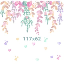 Adesivo de Parede Infantil Cascata de Amor - Flores Adesivos Primeiro Quarto 3 Cartelas Candy Color - 8