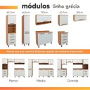 Ver imagem 6 de Balcão Gabinete de Cozinha 2 Portas com Tampo 1,20m Grécia Madeirado/Off White