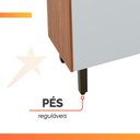 Ver imagem 5 de Balcão Gabinete de Cozinha 2 Portas com Tampo 1,20m Grécia Madeirado/Off White